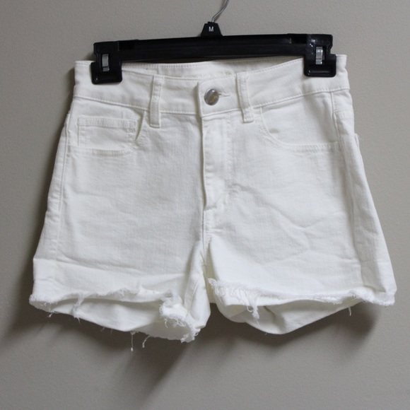 American Eagle Outfitters Pants - American Eagle — Hi Rise Shortie White Shorts 2